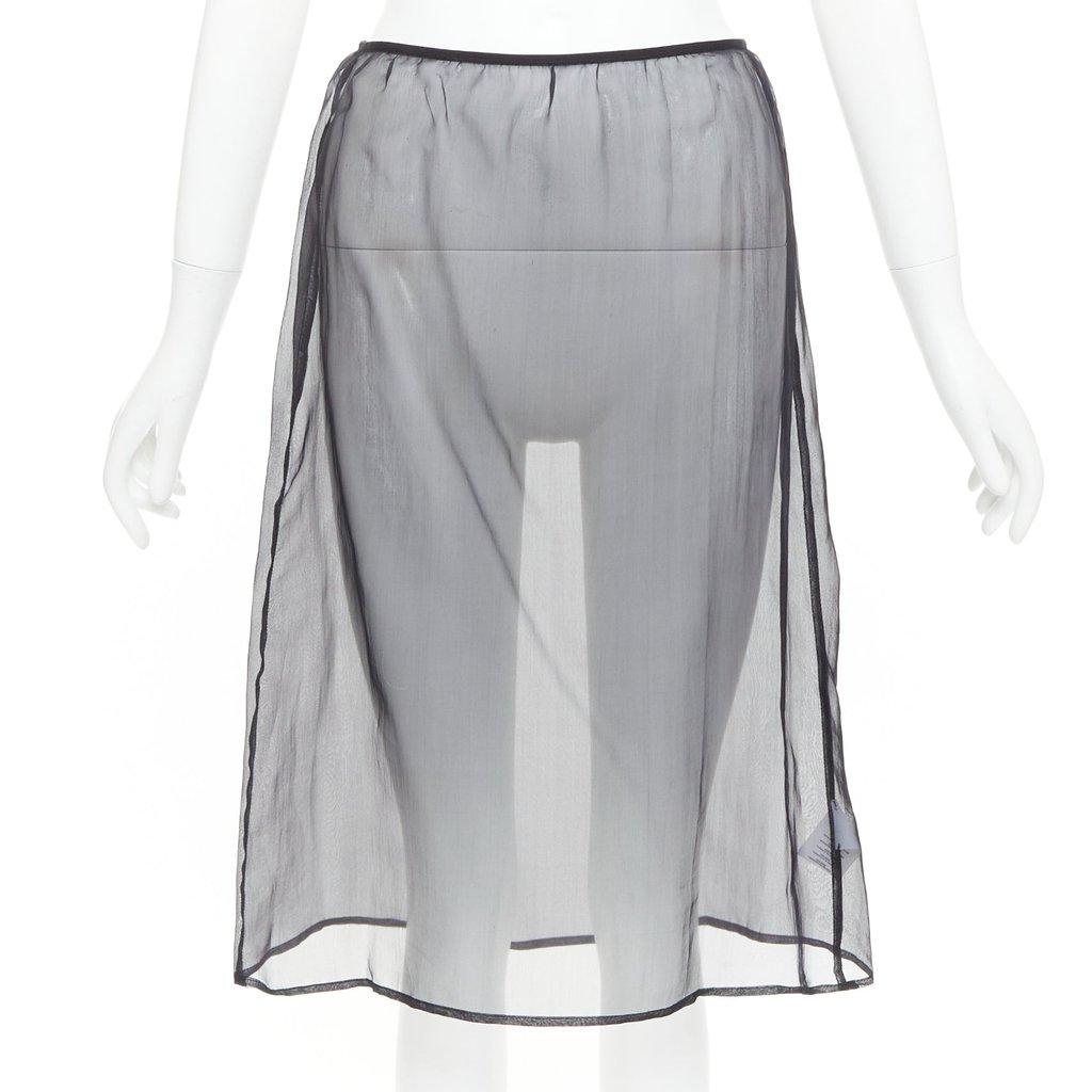 Dries Van Noten Black Silk Skirt