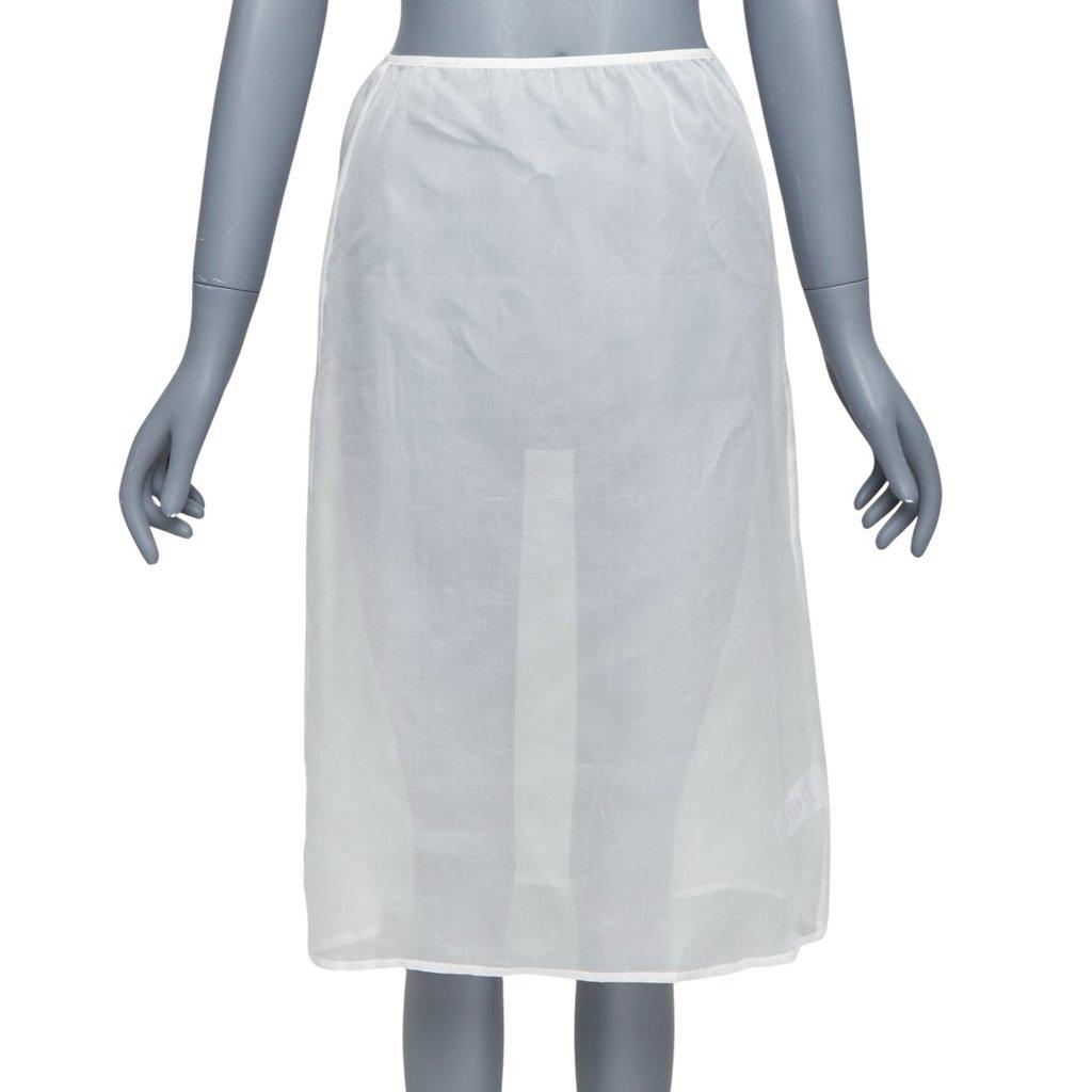 Dries Van Noten White Silk Skirt