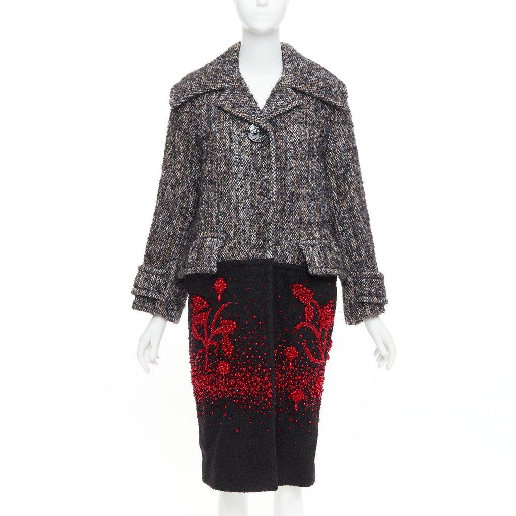 Prada Brown Tweed Coat