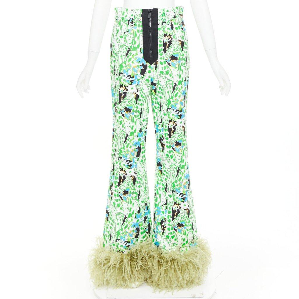Miu Miu Green Cotton Trouser