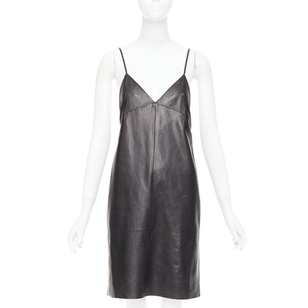 Saint Laurent Black Leather Dress