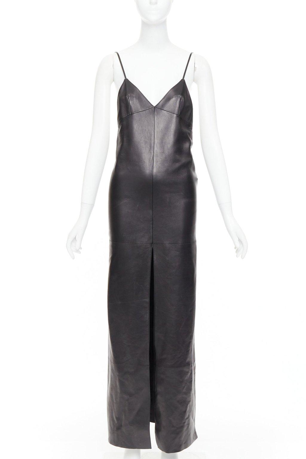 Saint Laurent Black Leather Dress