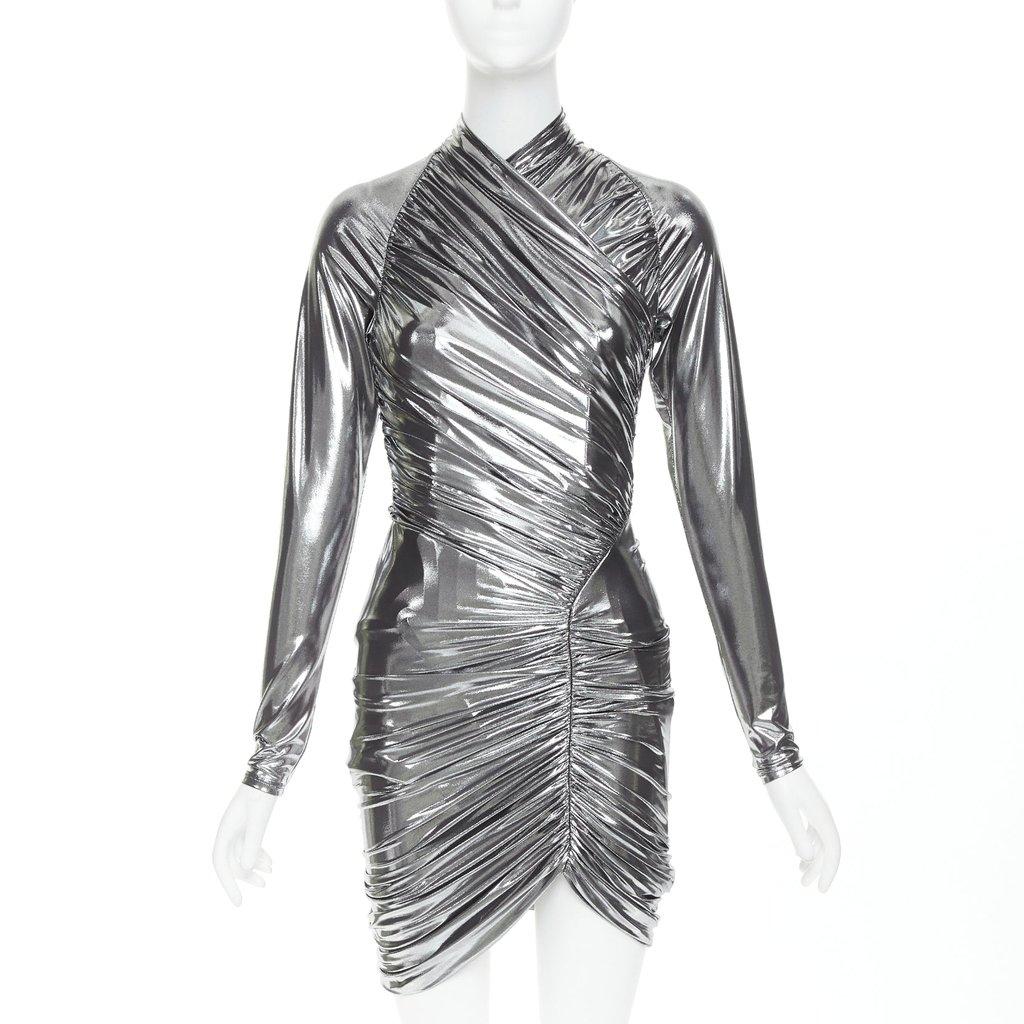 Salvatore Ferragamo Silver Polyester Dress