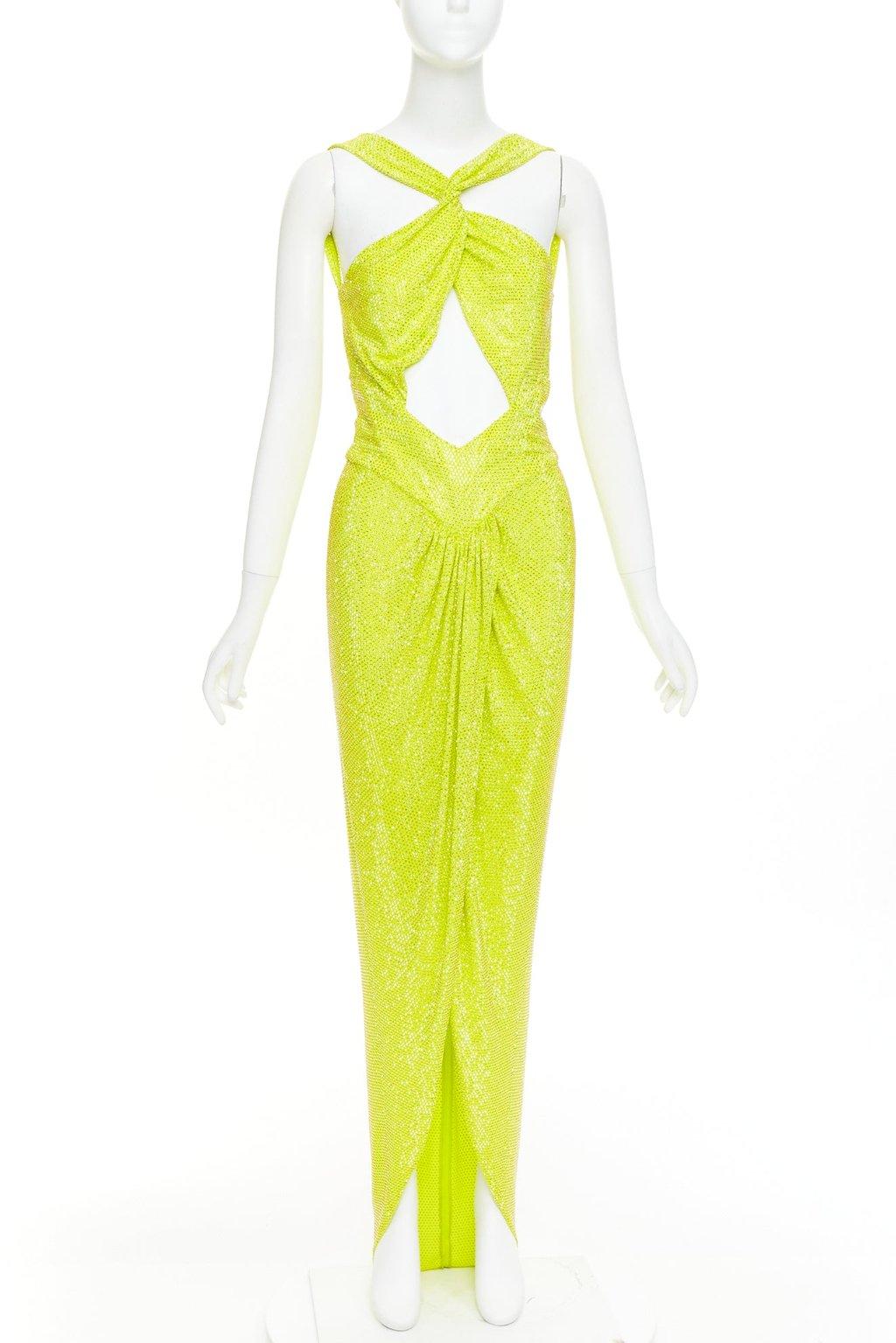 Alexandre Vauthier Yellow Viscose Dress