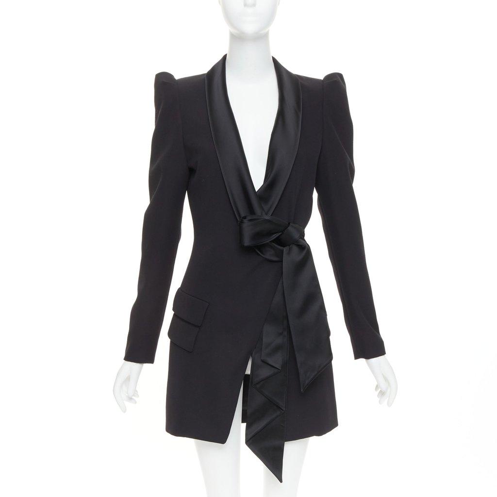 Alexandre Vauthier Black Wool Dress