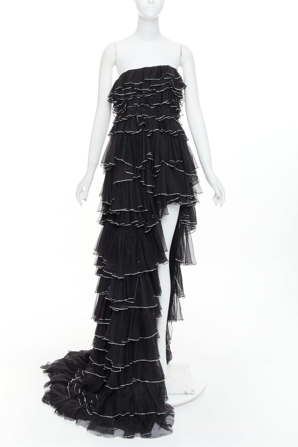 Alexandre Vauthier Black Silk Dress
