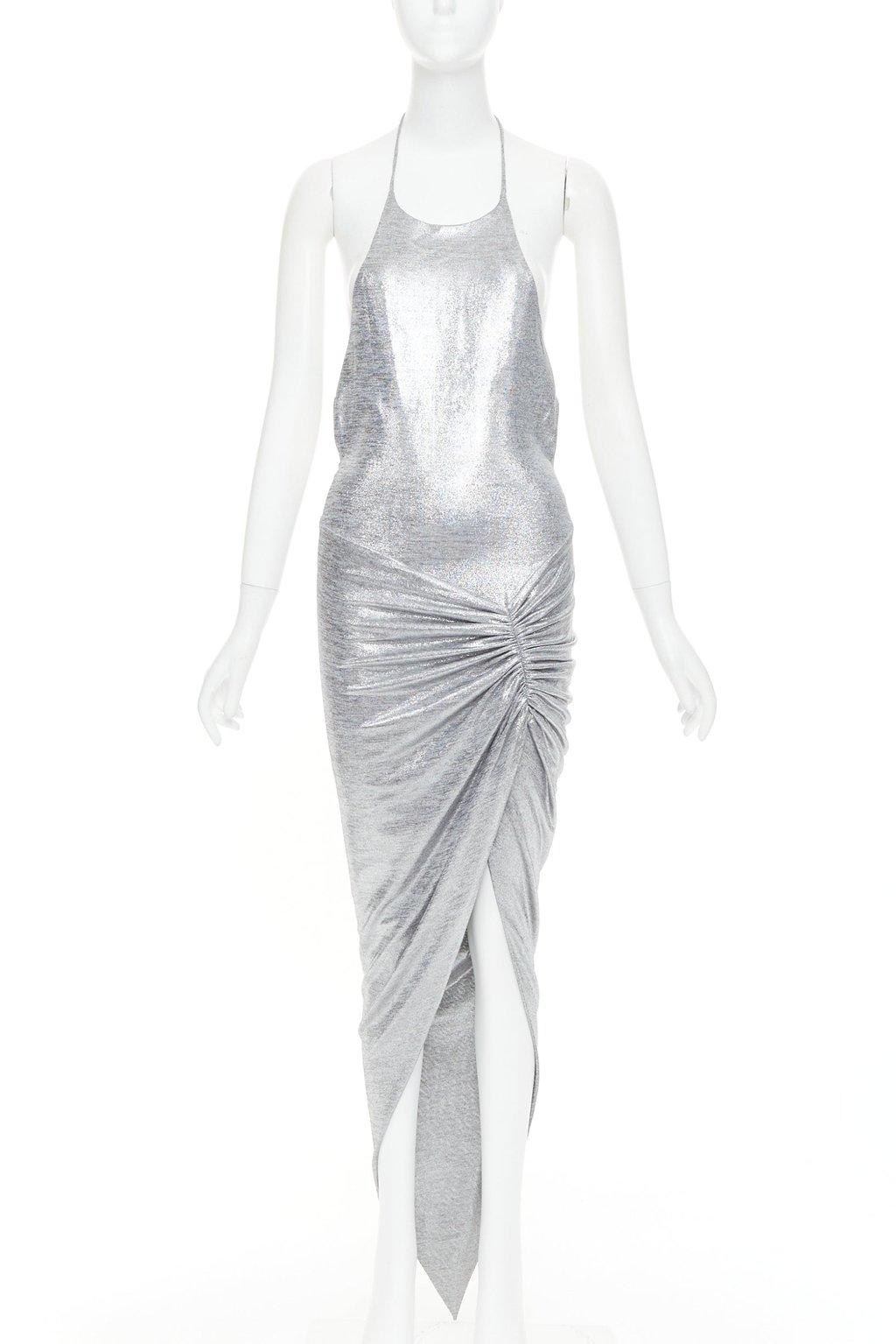 Alexandre Vauthier Silver Polyester Dress
