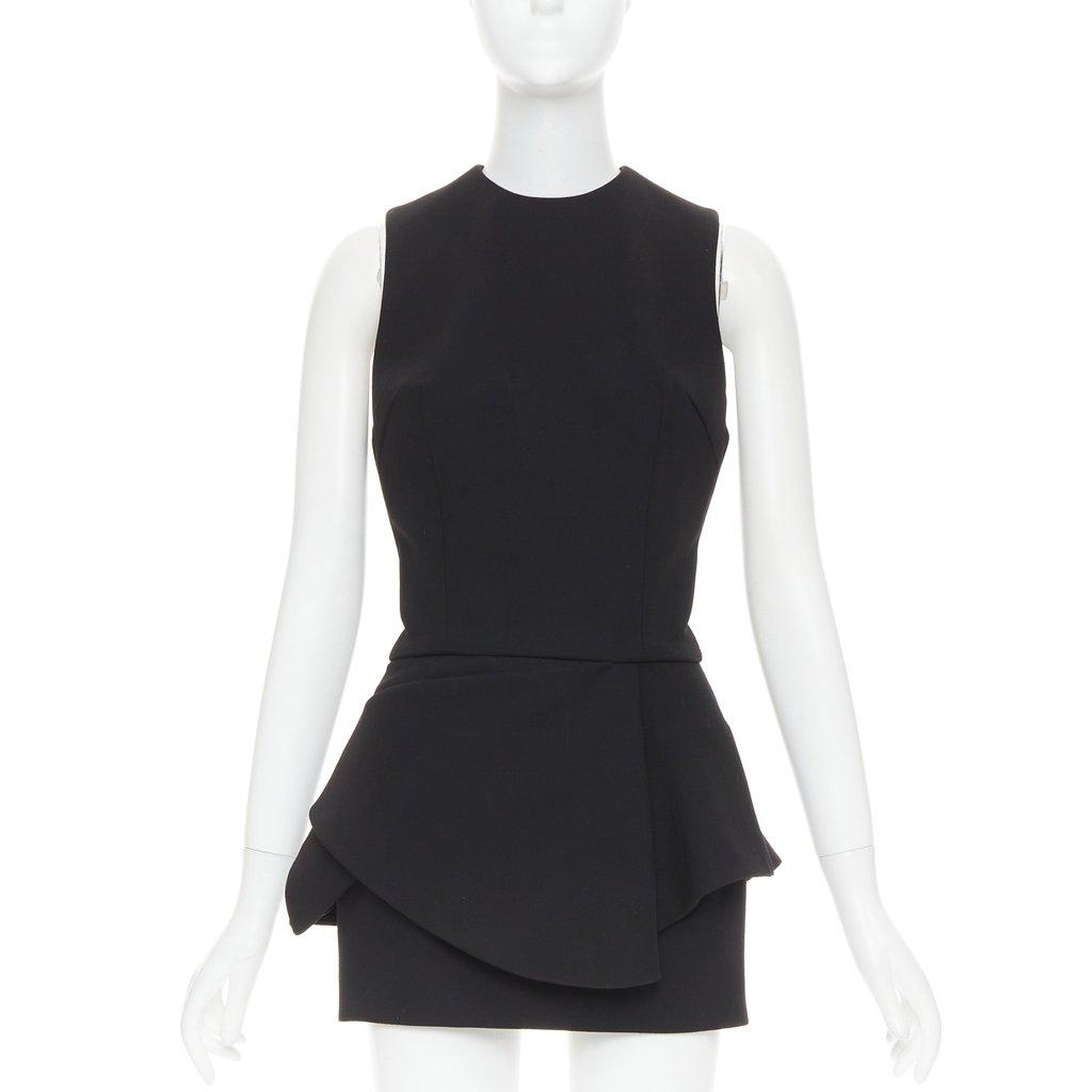 Alexandre Vauthier Black Wool Dress