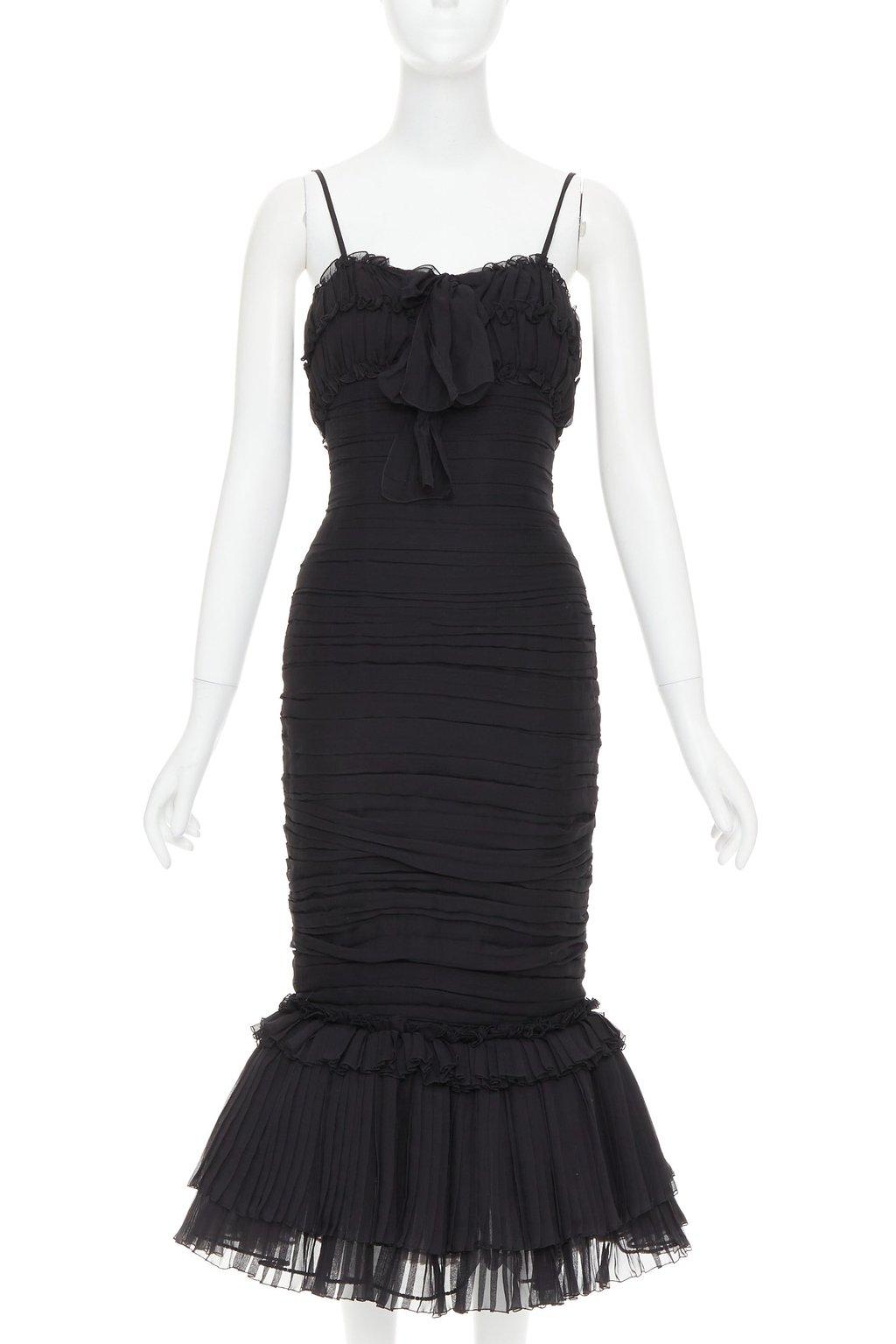 Alexandre Vauthier Black Silk Dress