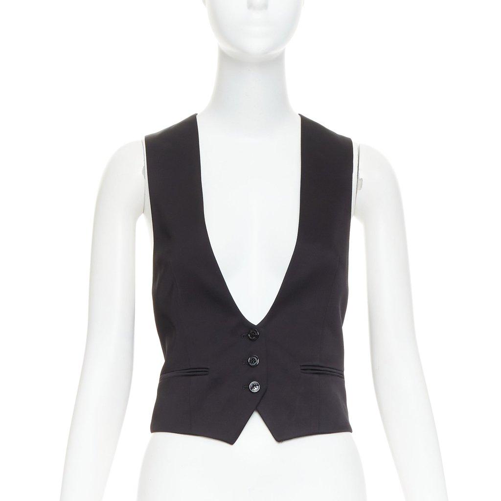 Alexandre Vauthier Black Silk Top