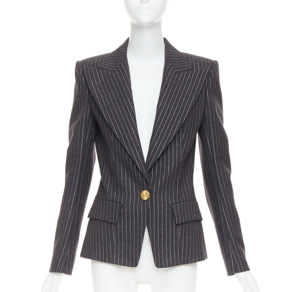 Alexandre Vauthier Grey Wool Jacket