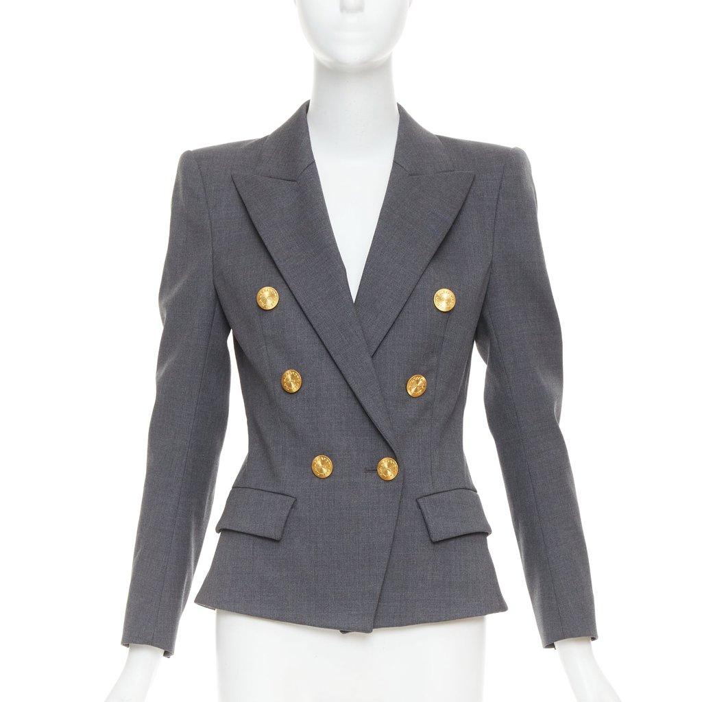 Alexandre Vauthier Grey Wool Jacket