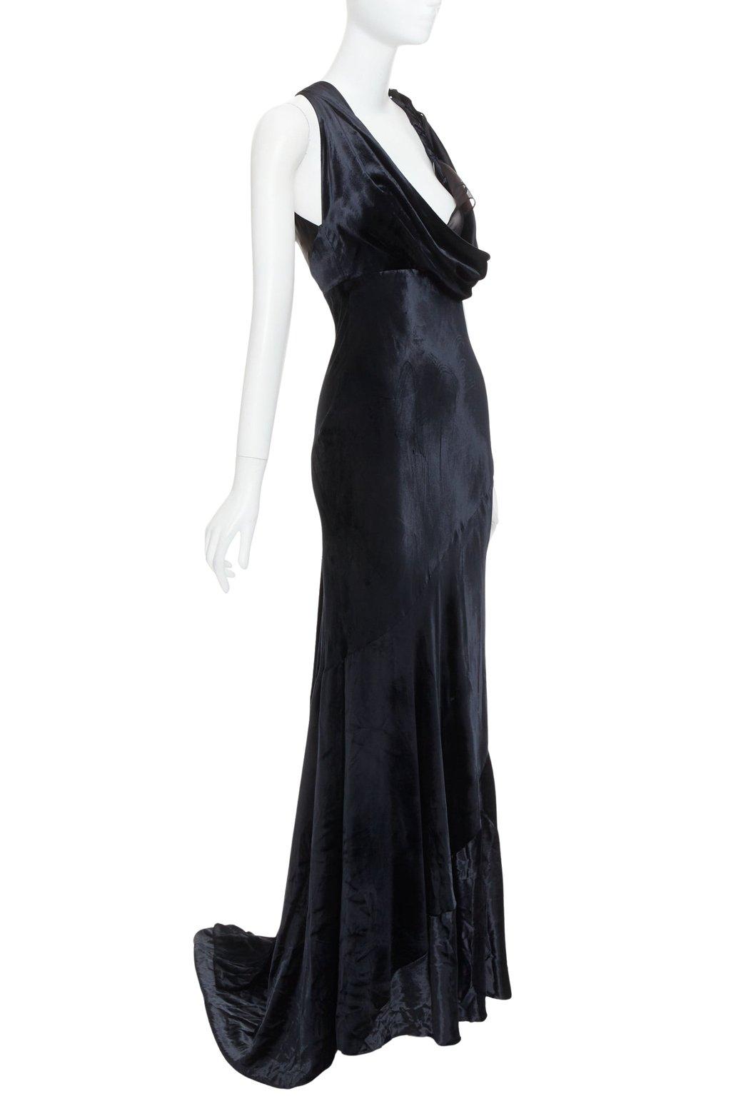 Alexandre Vauthier Black Velvet Dress