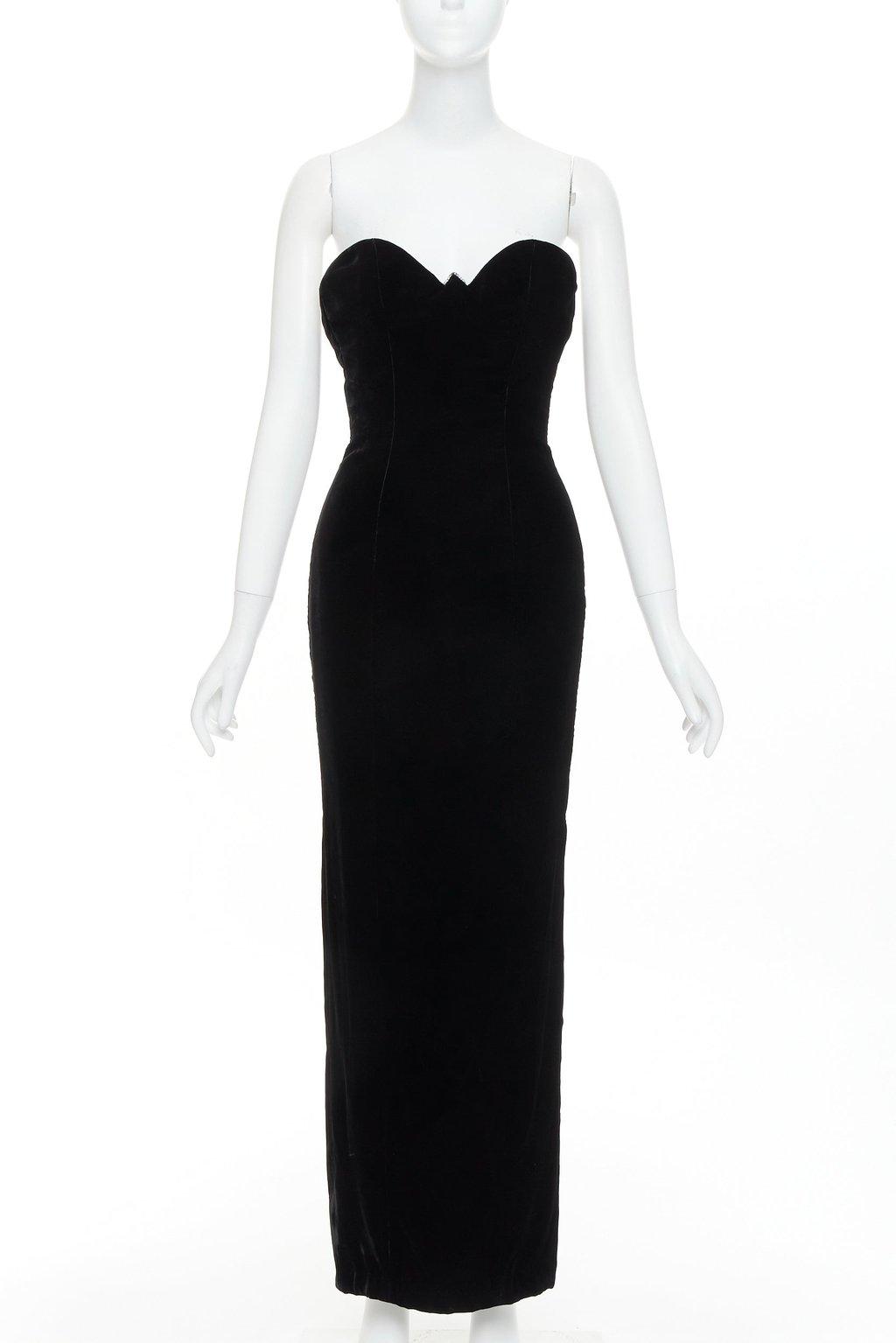 Alexandre Vauthier Black Velvet Dress