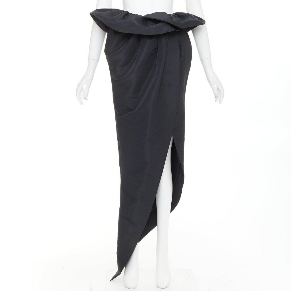 Alexandre Vauthier Black Silk Skirt
