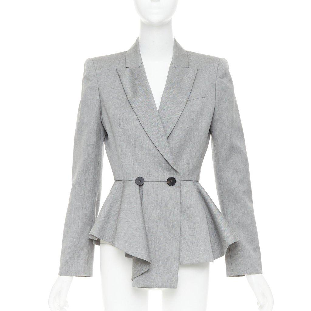 Alexander McQueen Grey Wool Jacket
