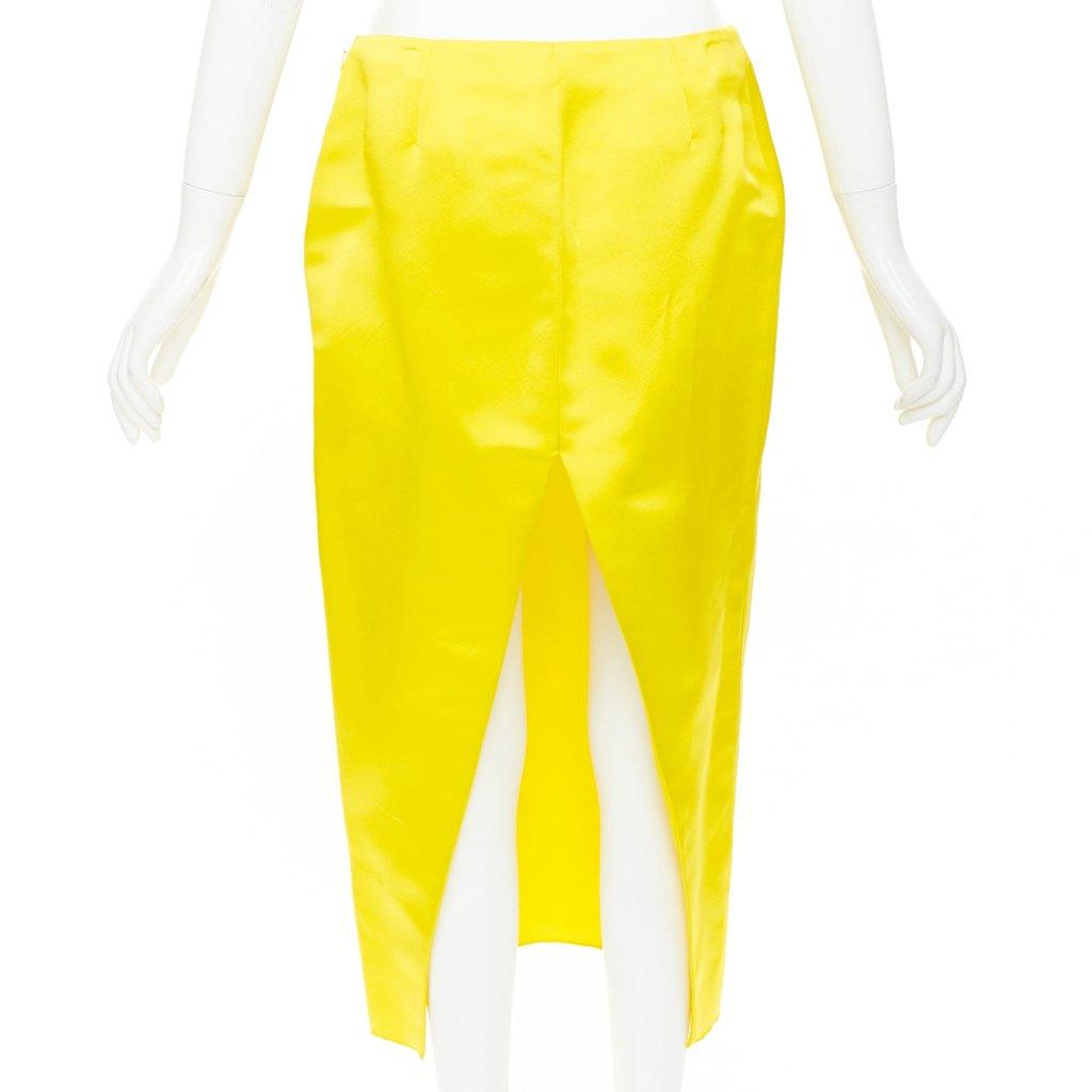 Prada Yellow Silk Skirt