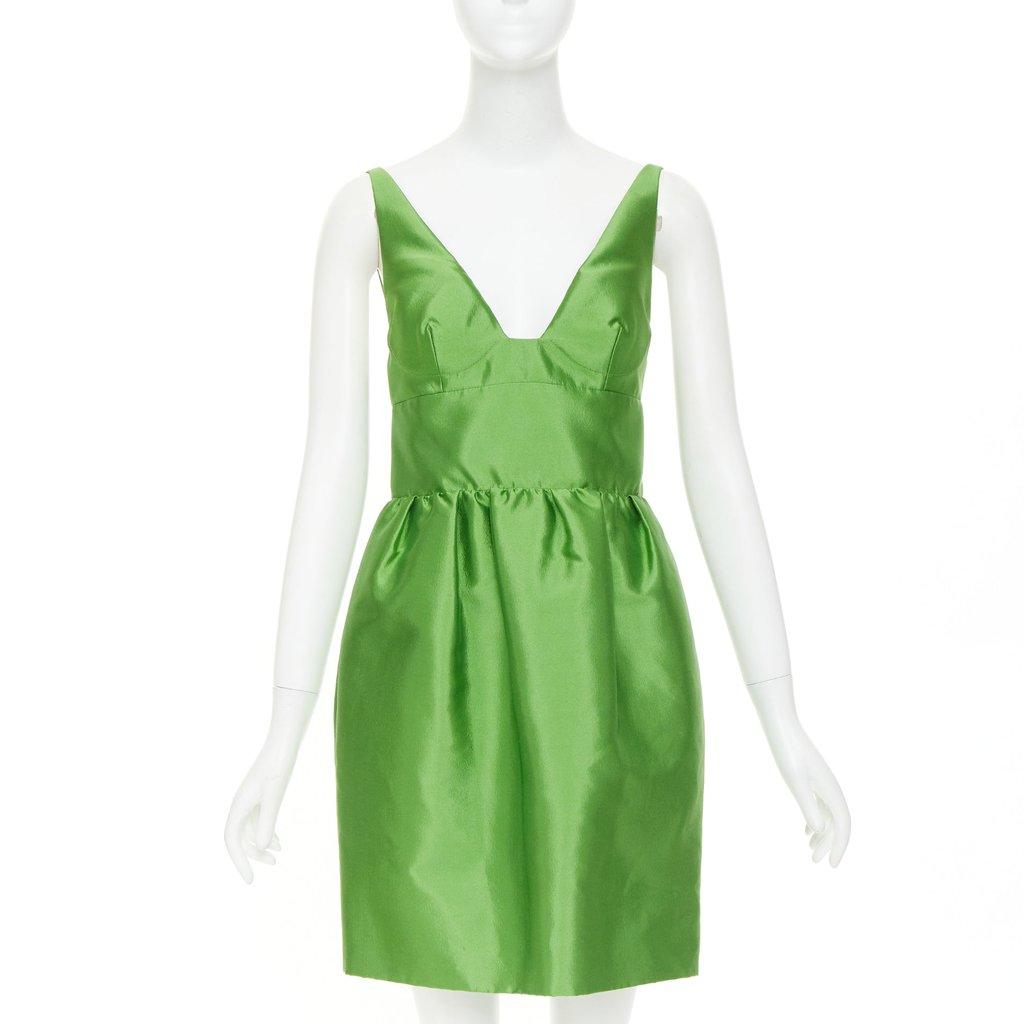 Prada Sleeveless Mini Dress in F0089 Verde
