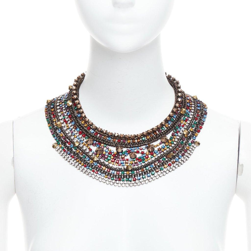 Iosselliani Rhinestone Collar Necklace