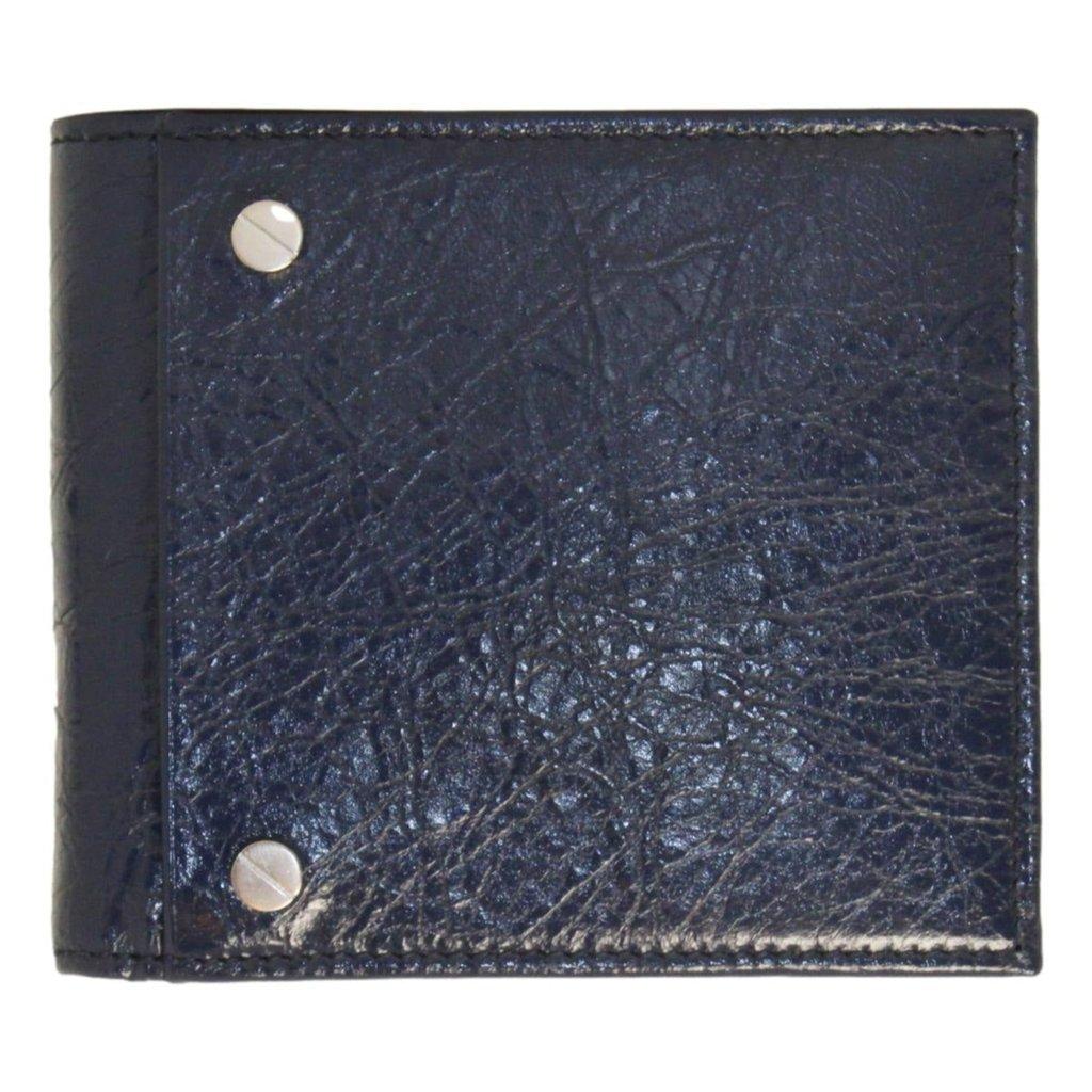 Balenciaga Balenciaga Cash Square Blue Arena Leather Bifold Wallet