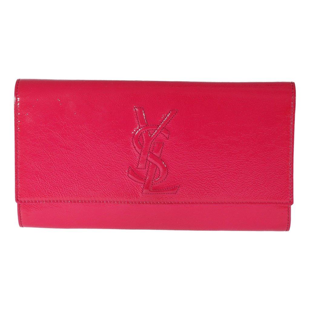 Saint Laurent Yves Saint Laurent Belle de Jour Pink Patent Leather Clutch