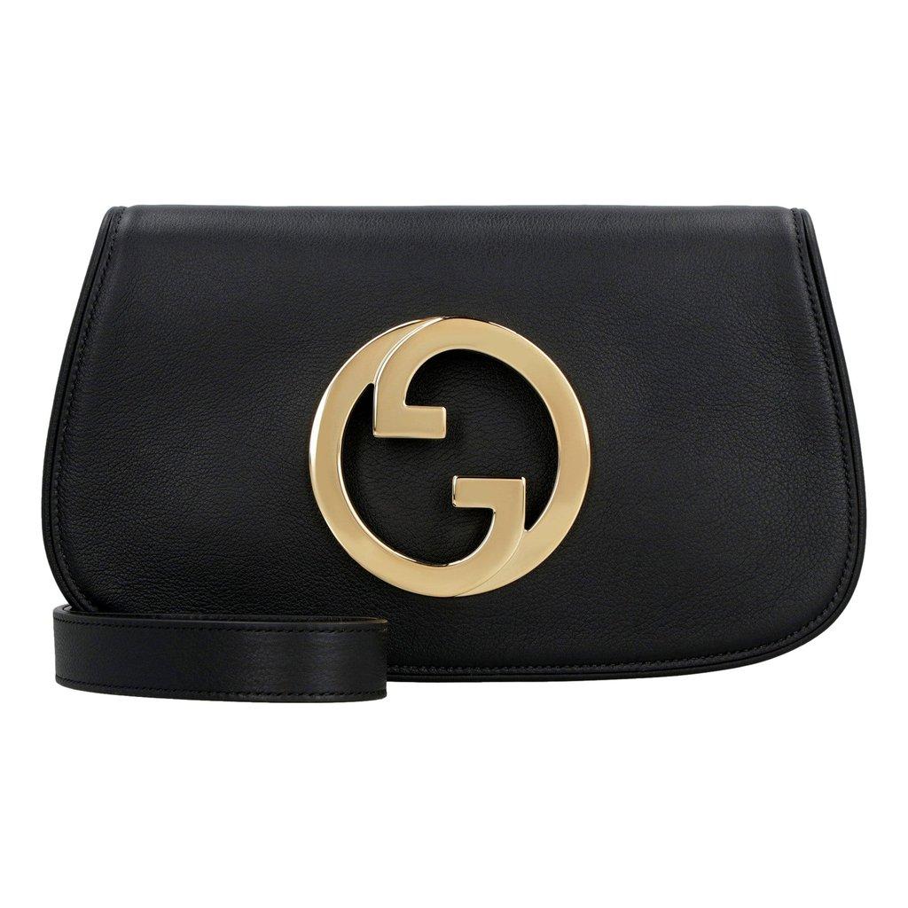 Gucci Gucci Blondie Soft Calfskin Leather Black Shoulder Bag