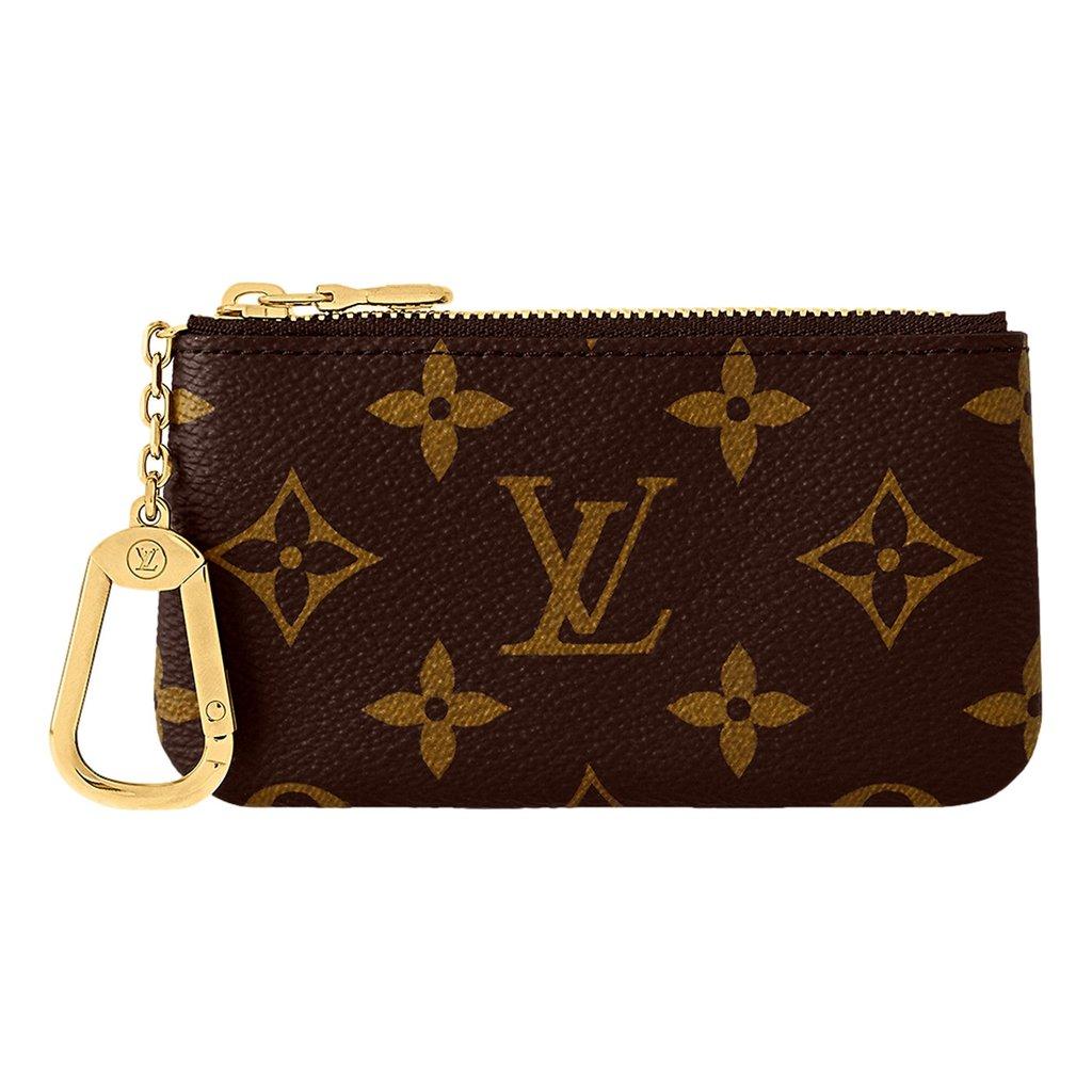 Louis Vuitton Louis Vuitton Monogram Coated Canvas Key Pouch Brown