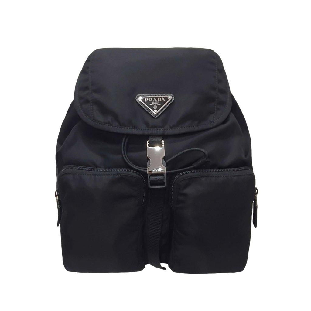 Prada Prada Re-Nylon Black Drawstring Small Rucksack Backpack