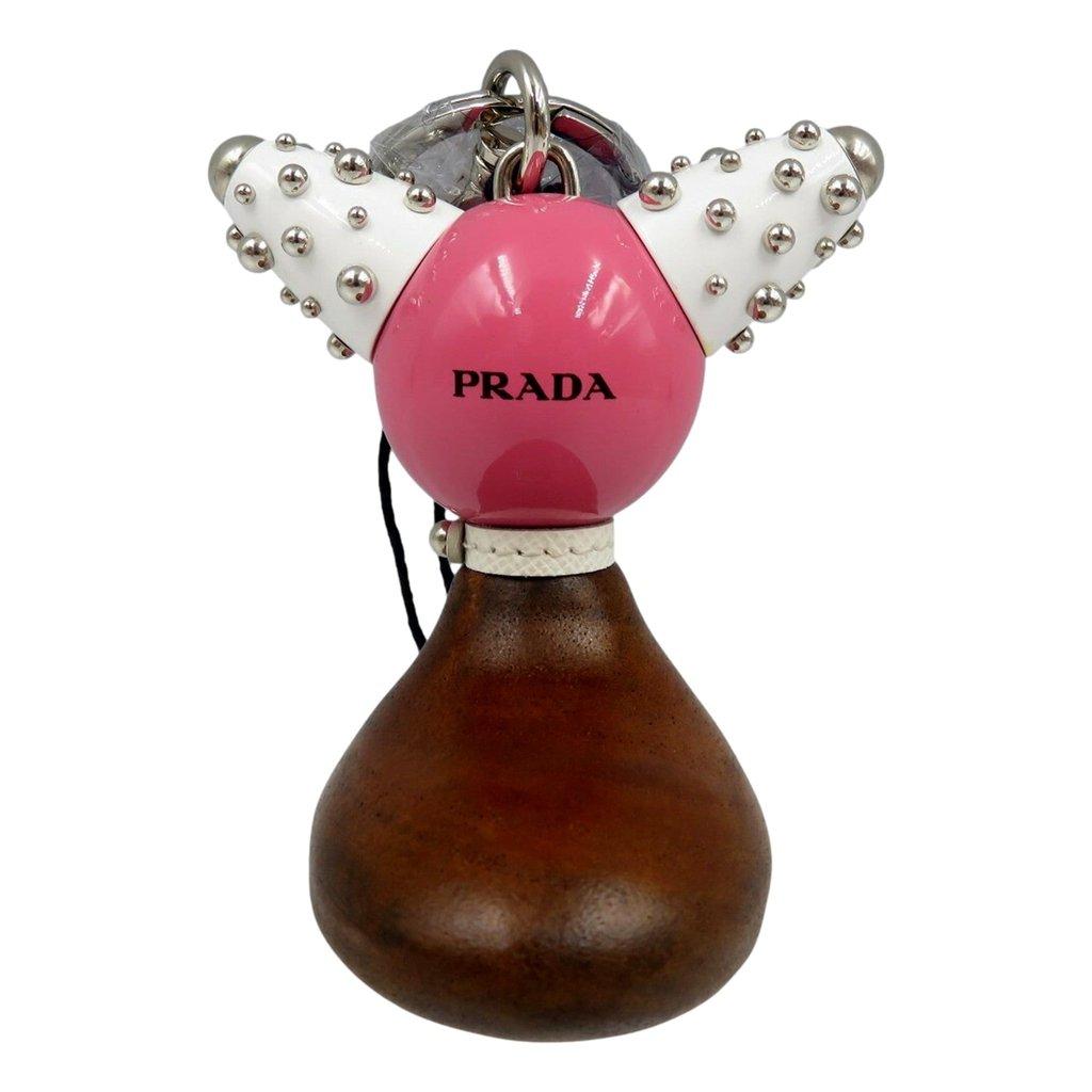 Prada Prada Pradamalia Trick Robot Wood and Metal Begonia Pink Bag Charm