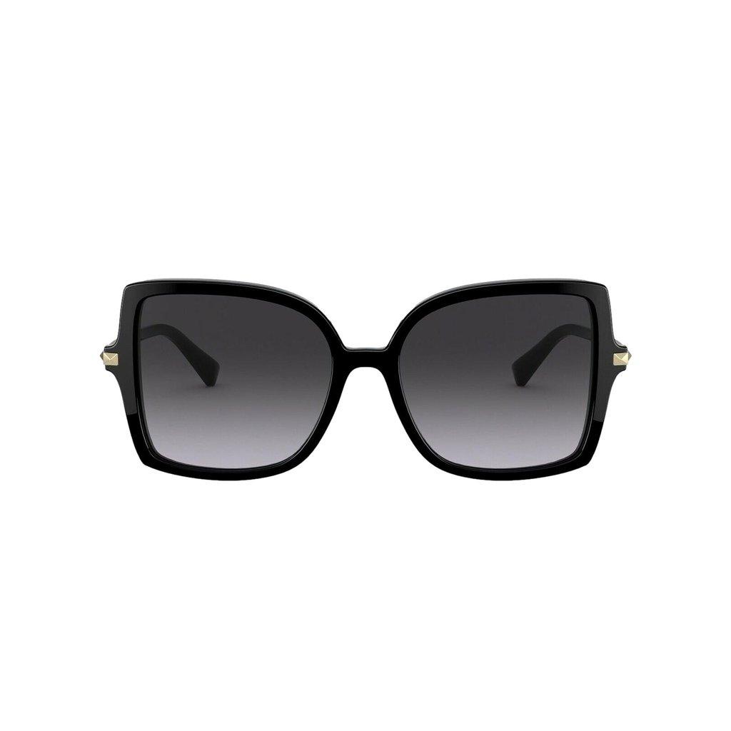 Valentino Garavani Valentino Garavani Black Studded Acetate and Titanium Sunglasses Size 56