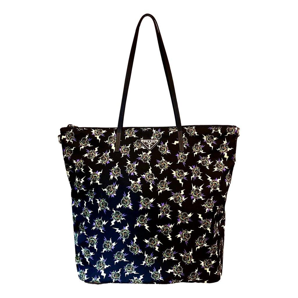 Prada Prada Frankenstein Black Nylon Convertible Shopping Tote