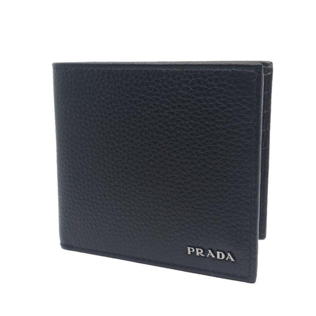 Prada Prada Mens Bifold Nero Black Vitello Grain Leather Wallet