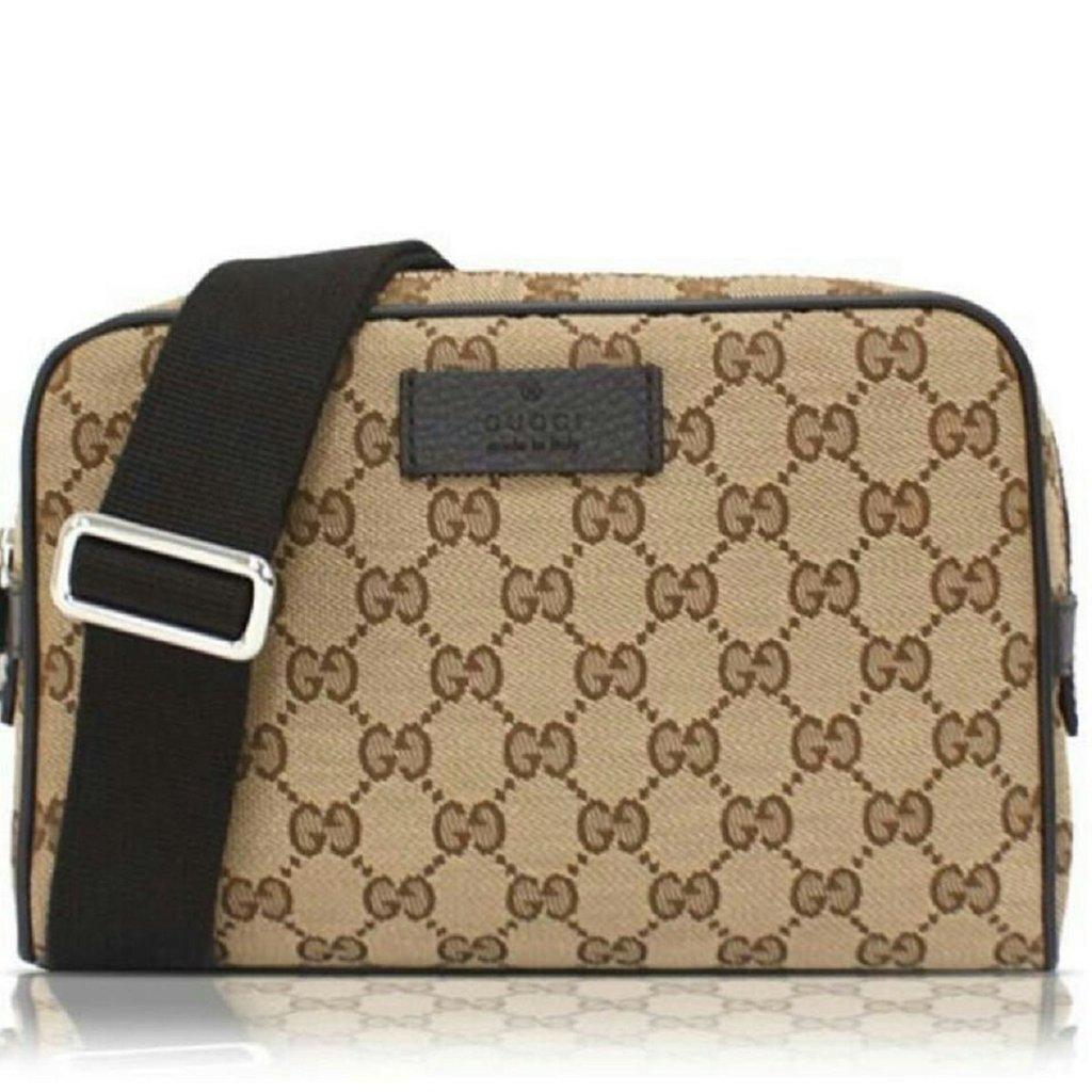 Gucci Gucci Original GG Guccissima Canvas Belt Bag Beige Brown Leather Fanny Pack