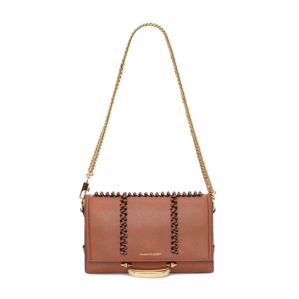 Alexander McQueen Alexander McQueen The Story Knotted Brown Handbag