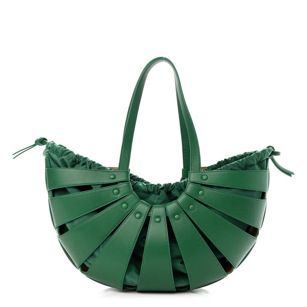 Bottega Veneta Bottega Veneta The Shell Bag Racing Green French Calfskin Shoulder Bag