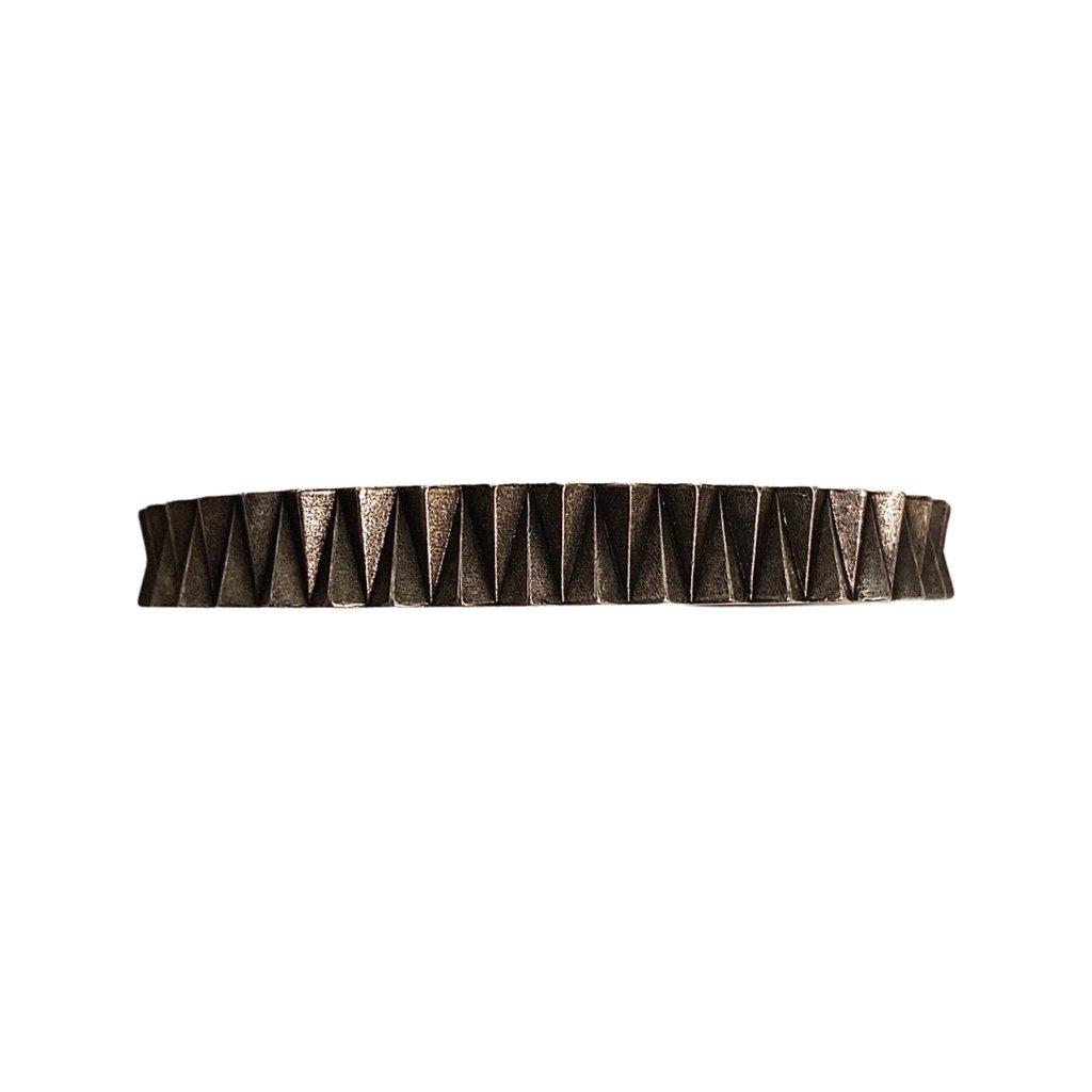 Saint Laurent Saint Laurent Gear Silver Gunmetal Bracelet Large