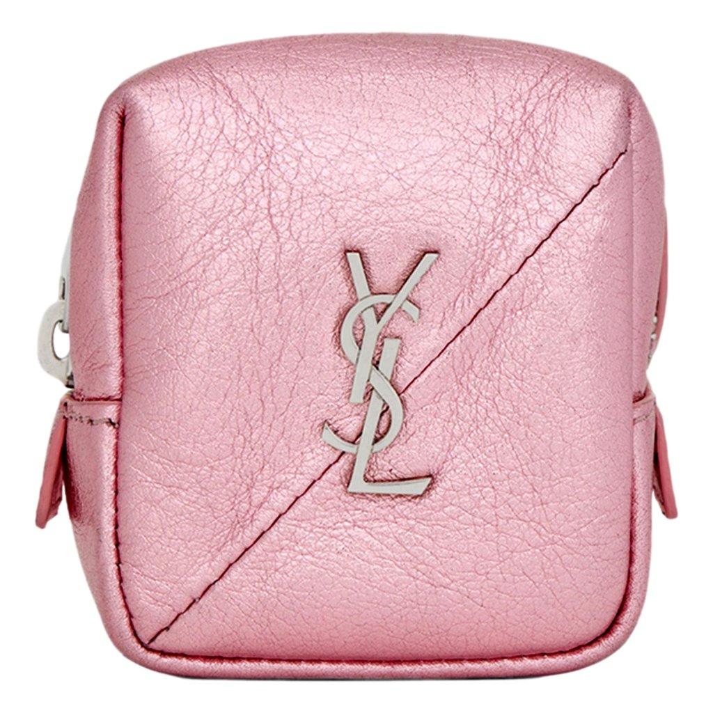 Saint Laurent Saint Laurent Jamie YSL Keyring Cube Pink Leather