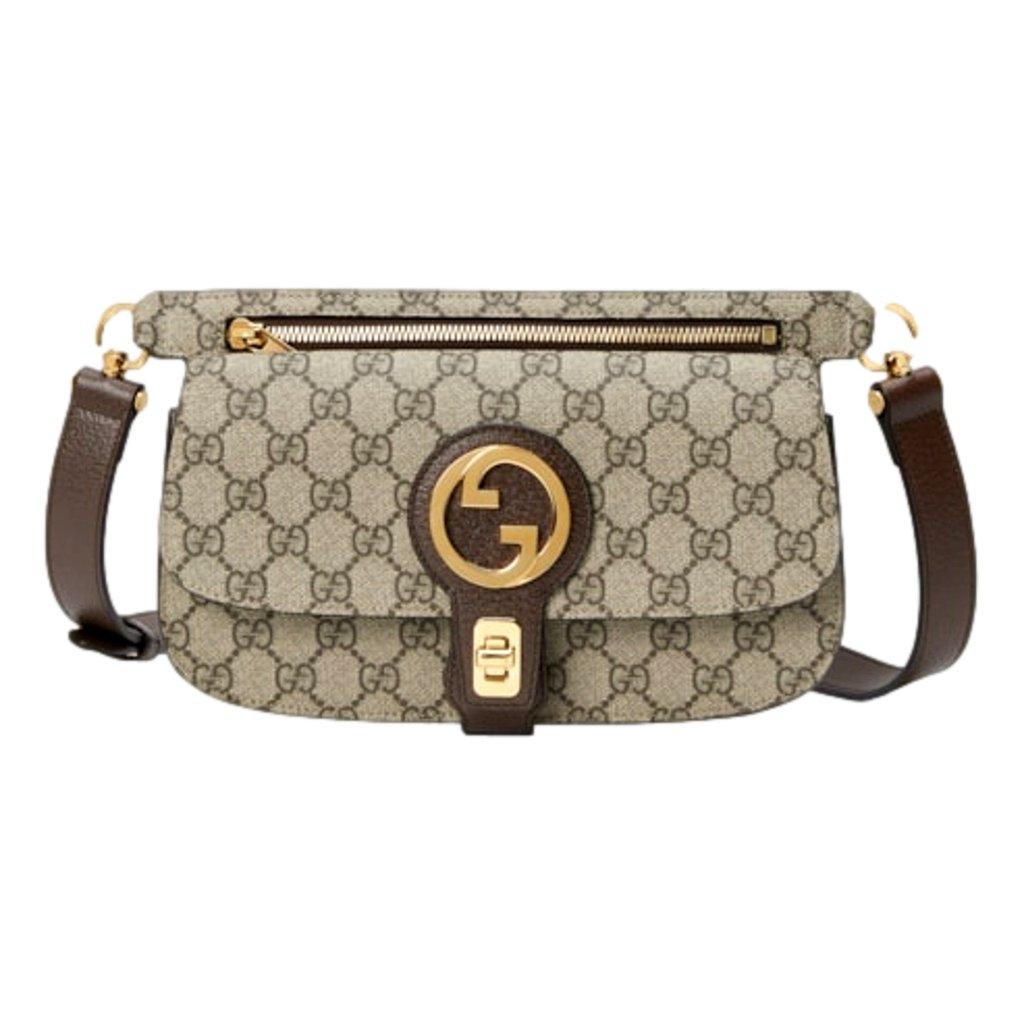 Gucci Gucci GG Supreme Blondie Belt Bag Brown Beige Canvas Size 95