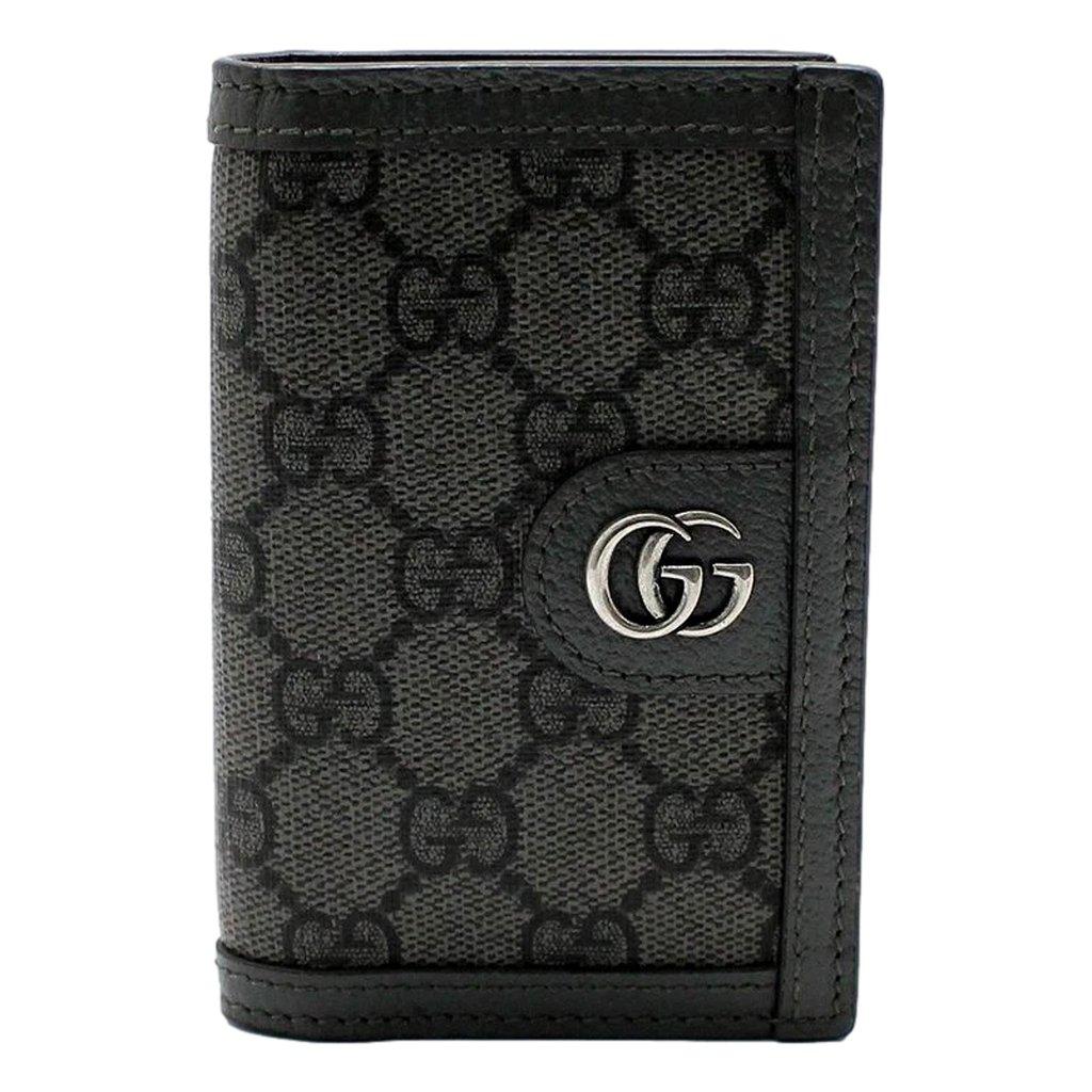 Gucci Gucci Ophidia Silver Gray Supreme Bifold Card Case Wallet