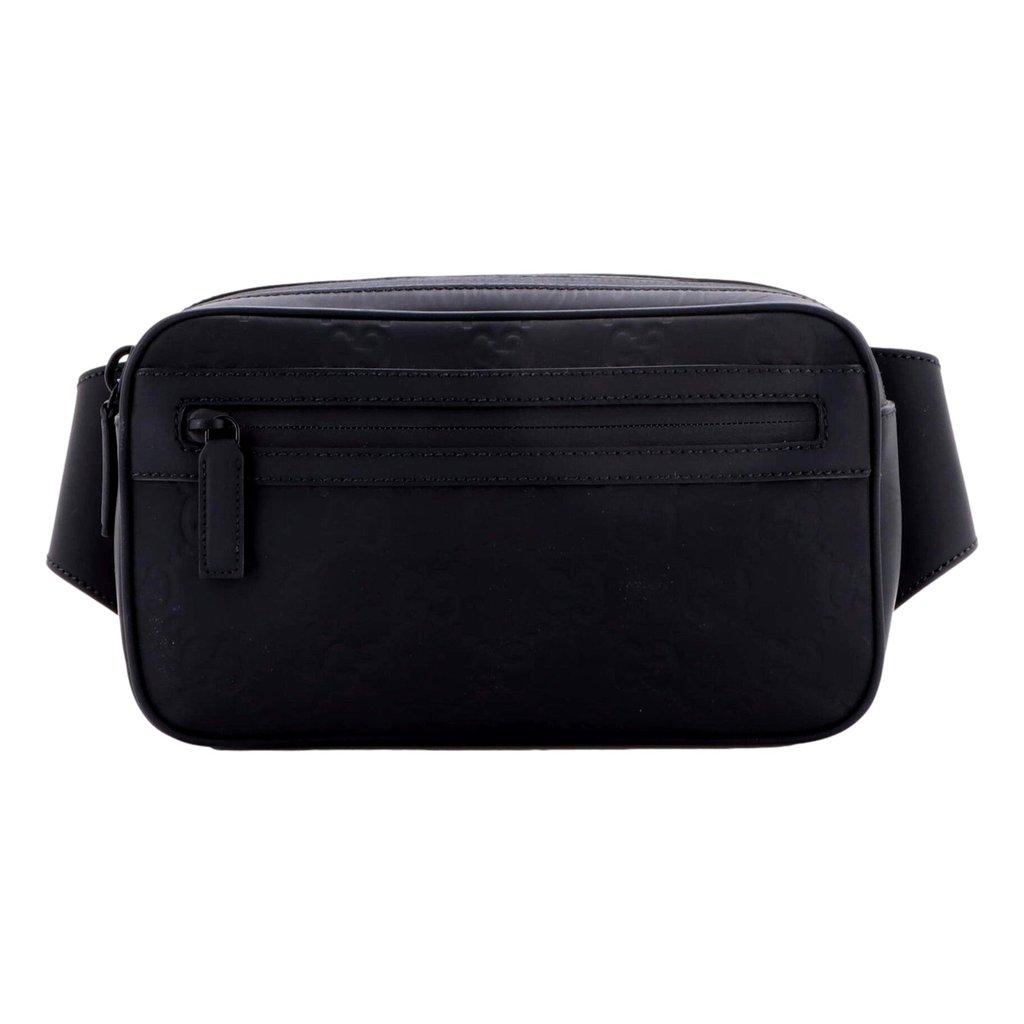 Gucci Gucci GG Rubber Effect Small Belt Bag Body Bag Waist Pouch Black