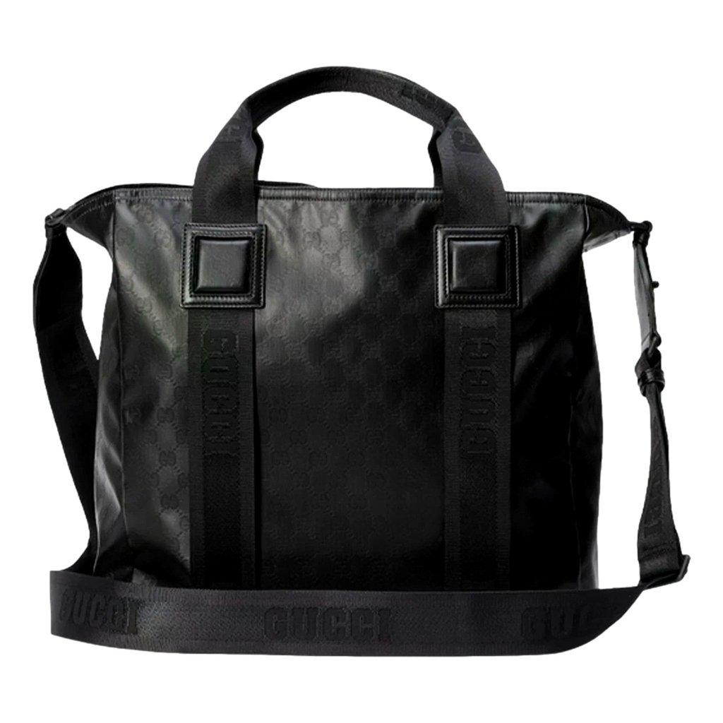 Gucci Gucci GG Crystal Black Canvas Travel Tote Bag