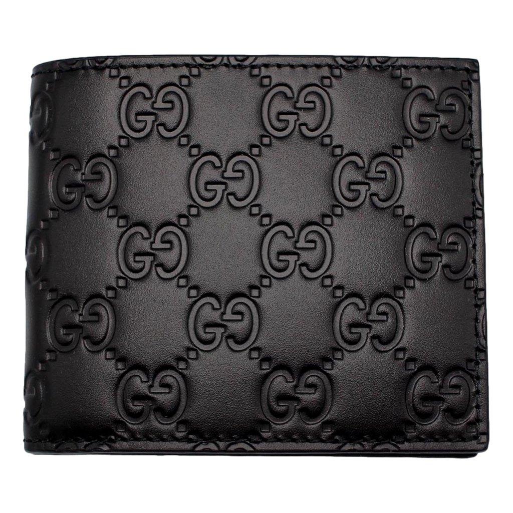 Gucci Gucci Guccissima Black Embossed Leather Bifold Wallet