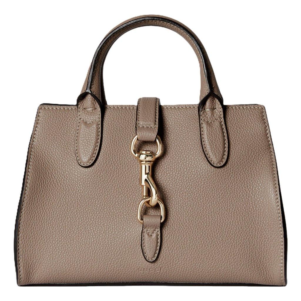 Gucci Gucci Jackie Small Calfskin Leather Tote Handbag Satchel Taupe
