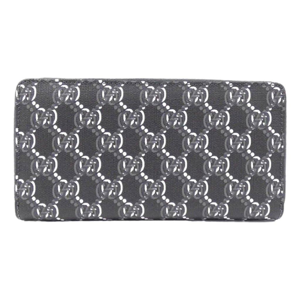 Gucci Gucci GG Shadow Black White Continental Zip Around Wallet