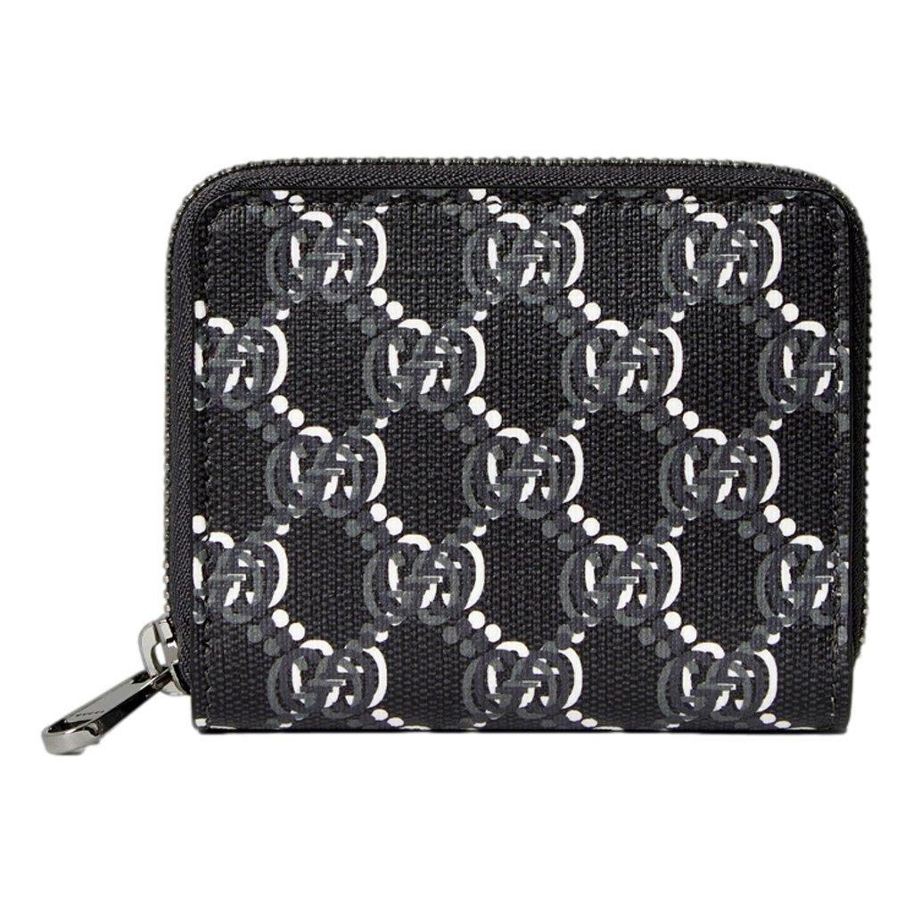 Gucci Gucci GG Shadow Black Canvas Zip Around Small Card Wallet