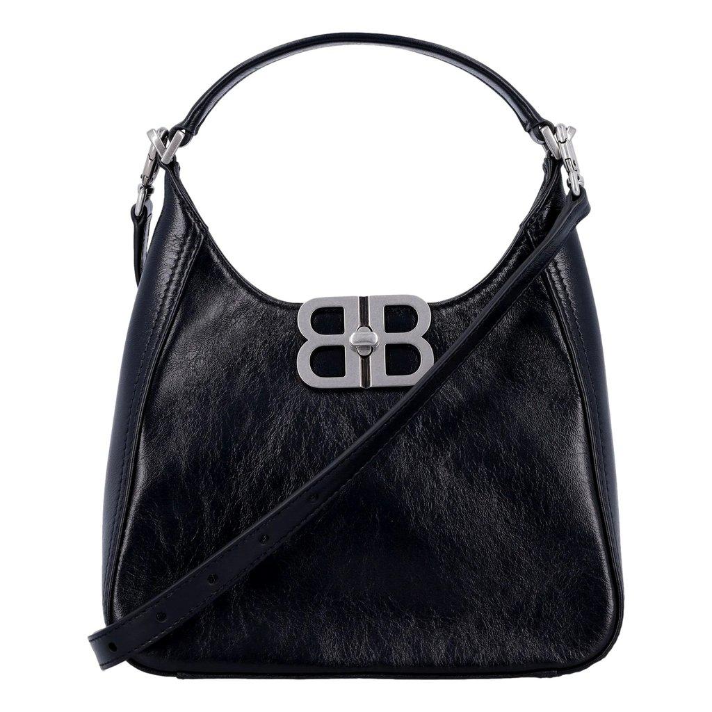 Balenciaga Balenciaga BB Soft Hobo Mini Black Smooth Calfskin Leather Shoulder Crossbody Bag