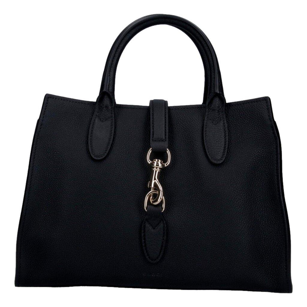 Gucci Gucci Jackie Medium Black Calfskin Leather Tote Bag