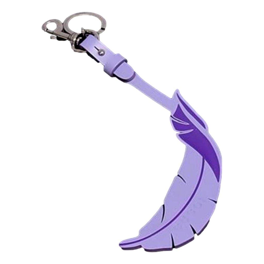 Gucci Gucci Leather Feather Keychain Charm Lilac Purple