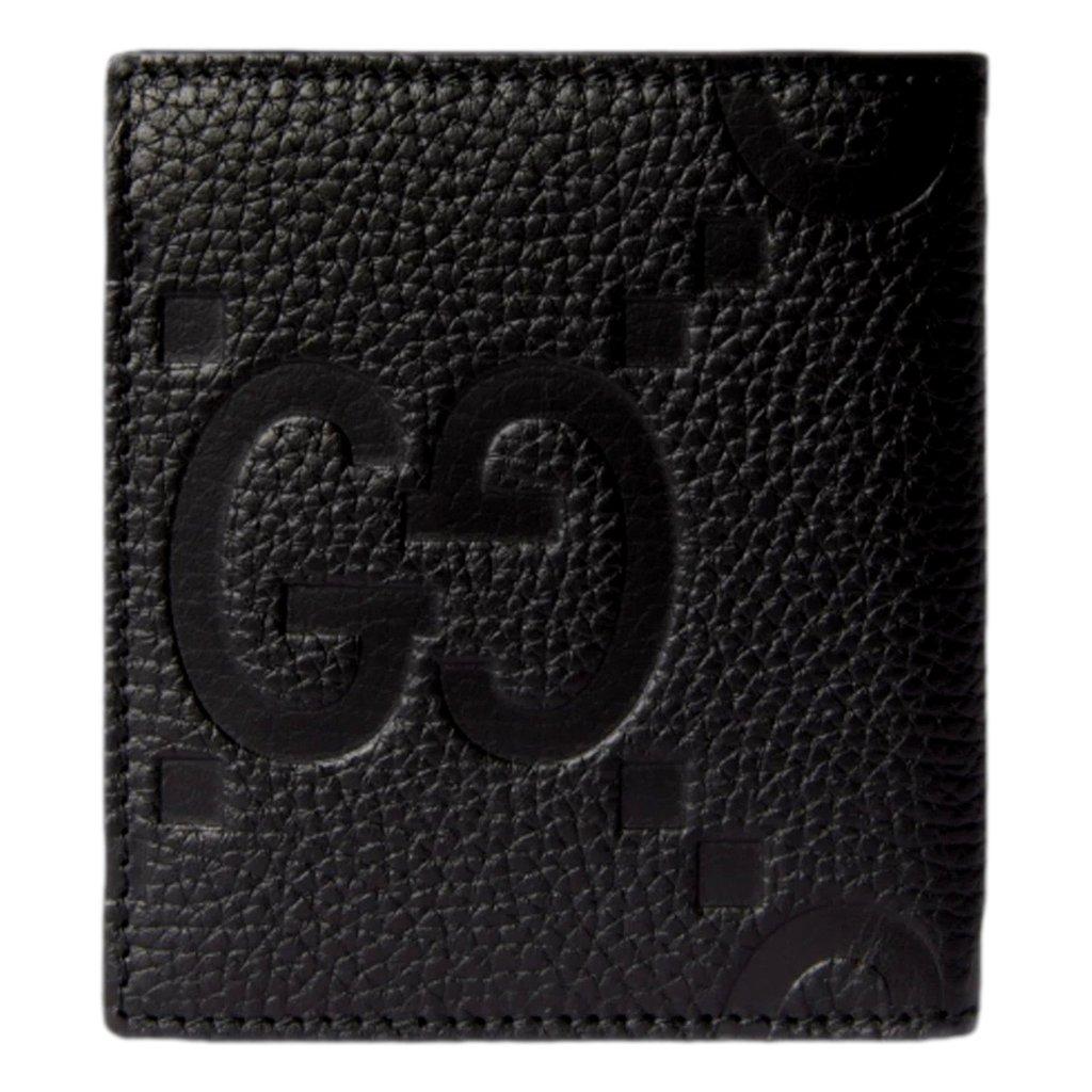 Gucci Gucci GG Embossed Black Leather Bifold Wallet
