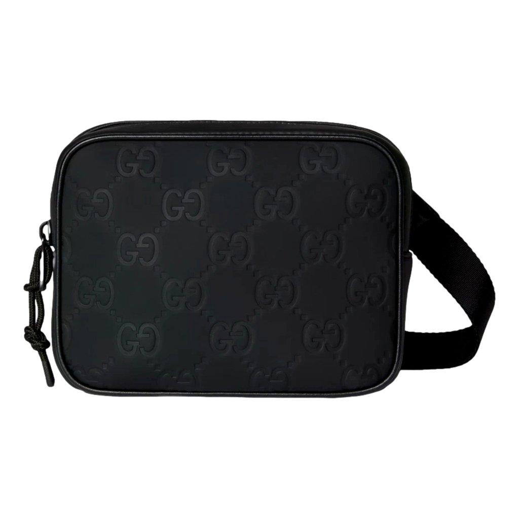 Gucci Gucci GG Rubber Effect Black Mini Crossbody Bag